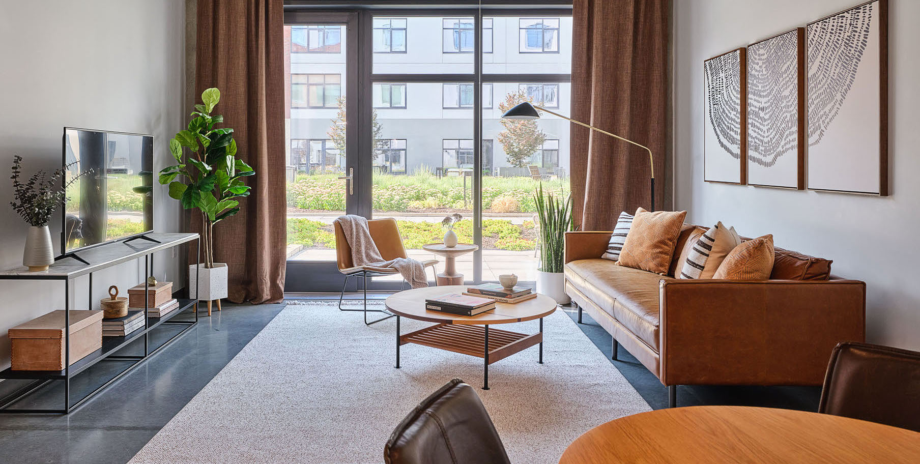 Interior living room scene used to pinpoint building features.